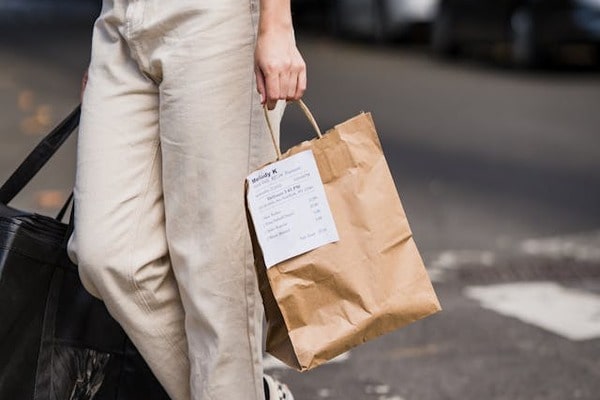 Someone with a shopping bag