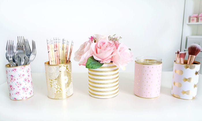 decorative tin cans