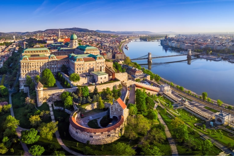 Aerial view of Budapest