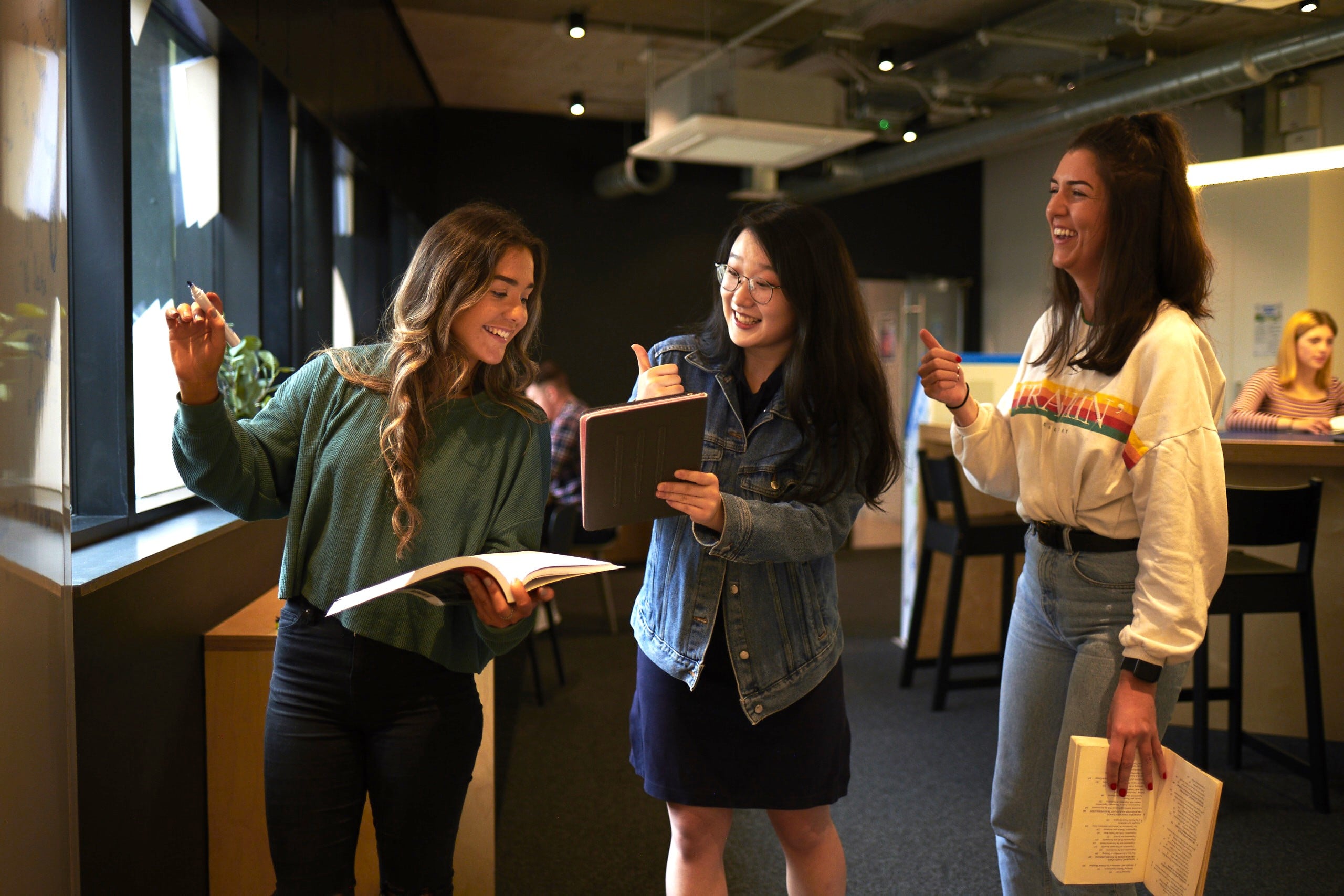 Students studying together