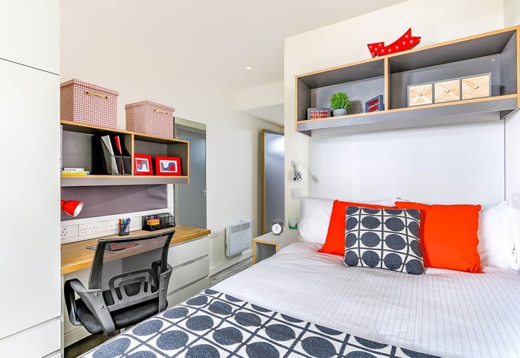 decorative pillows and matching throw